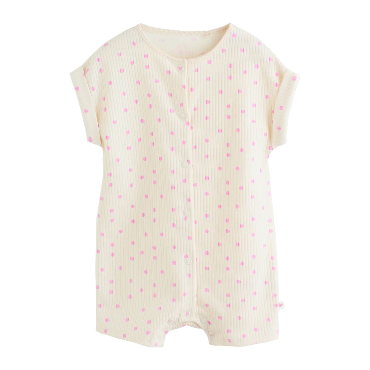 Barboteuses en jersey, lot de 4 cœur rose ton sur ton, NEXT