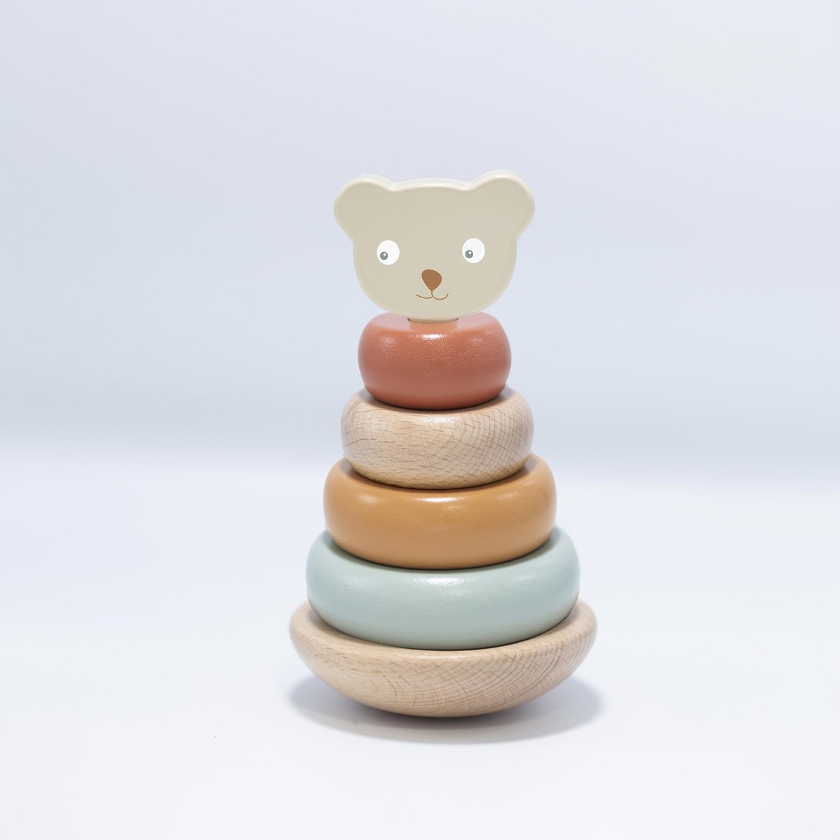 Pyramide en bois à empiler multicolor, TROIS KILOS SEPT