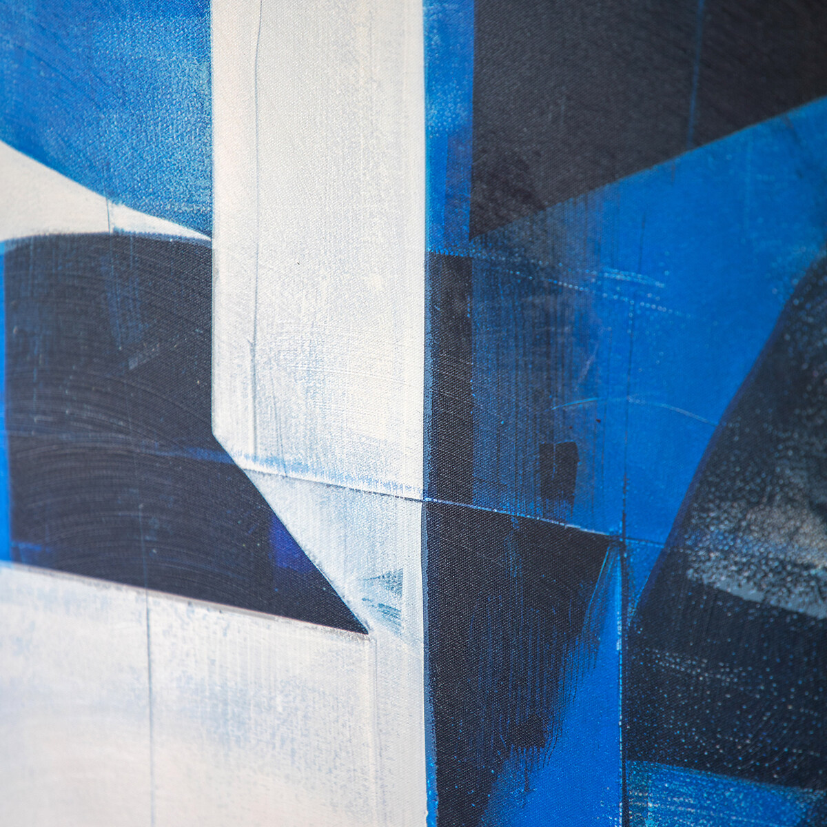 90x120cm Cobalt Abstract Framed Canvas blue, ÉDITÉ