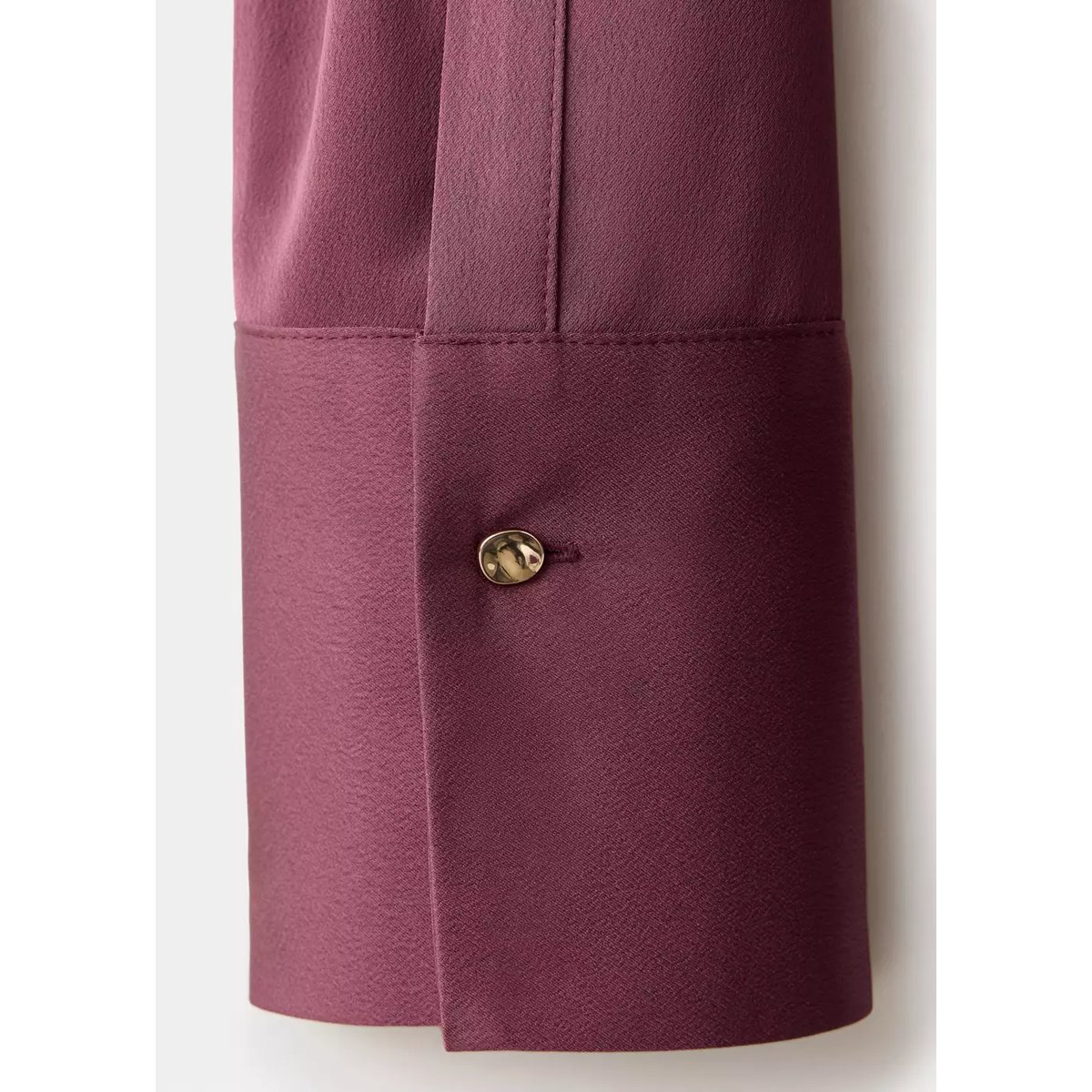 Chemise satinée regular-fit prune, MANGO