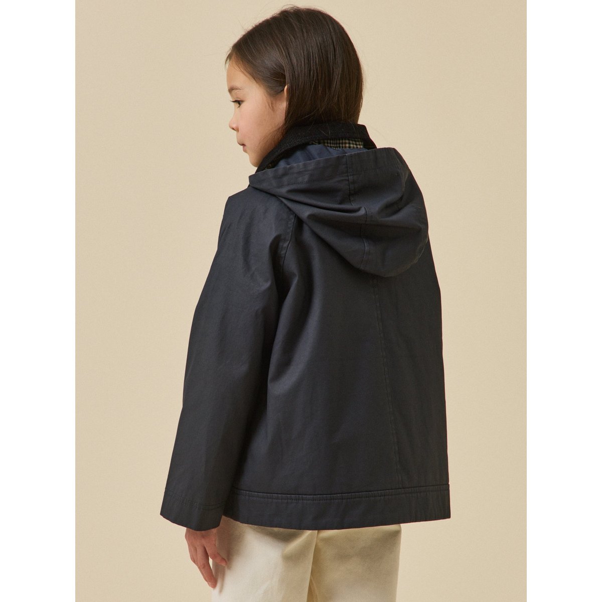 Veste en coton enduit marine, CYRILLUS