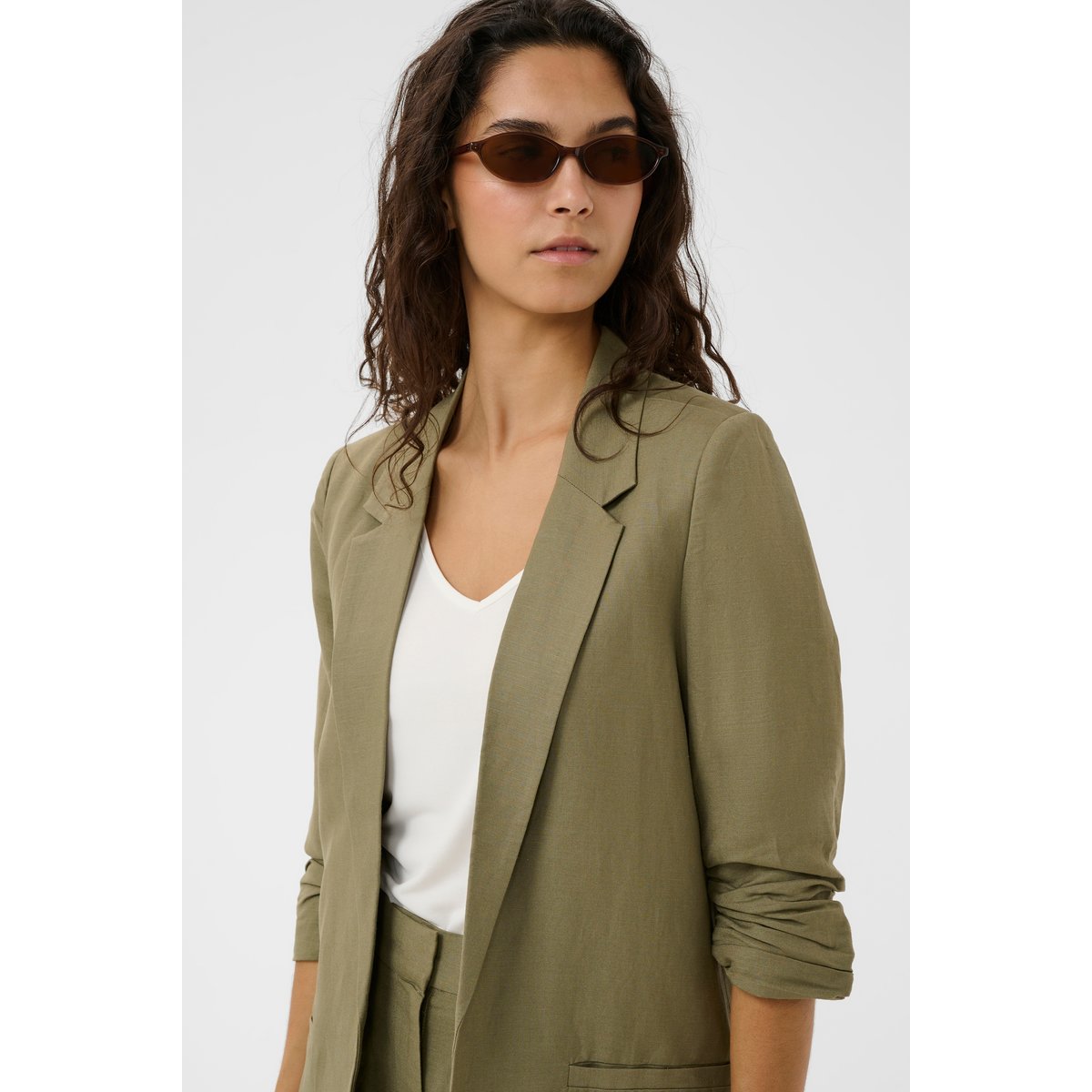 Blazer vert dusky green, SOAKED IN LUXURY
