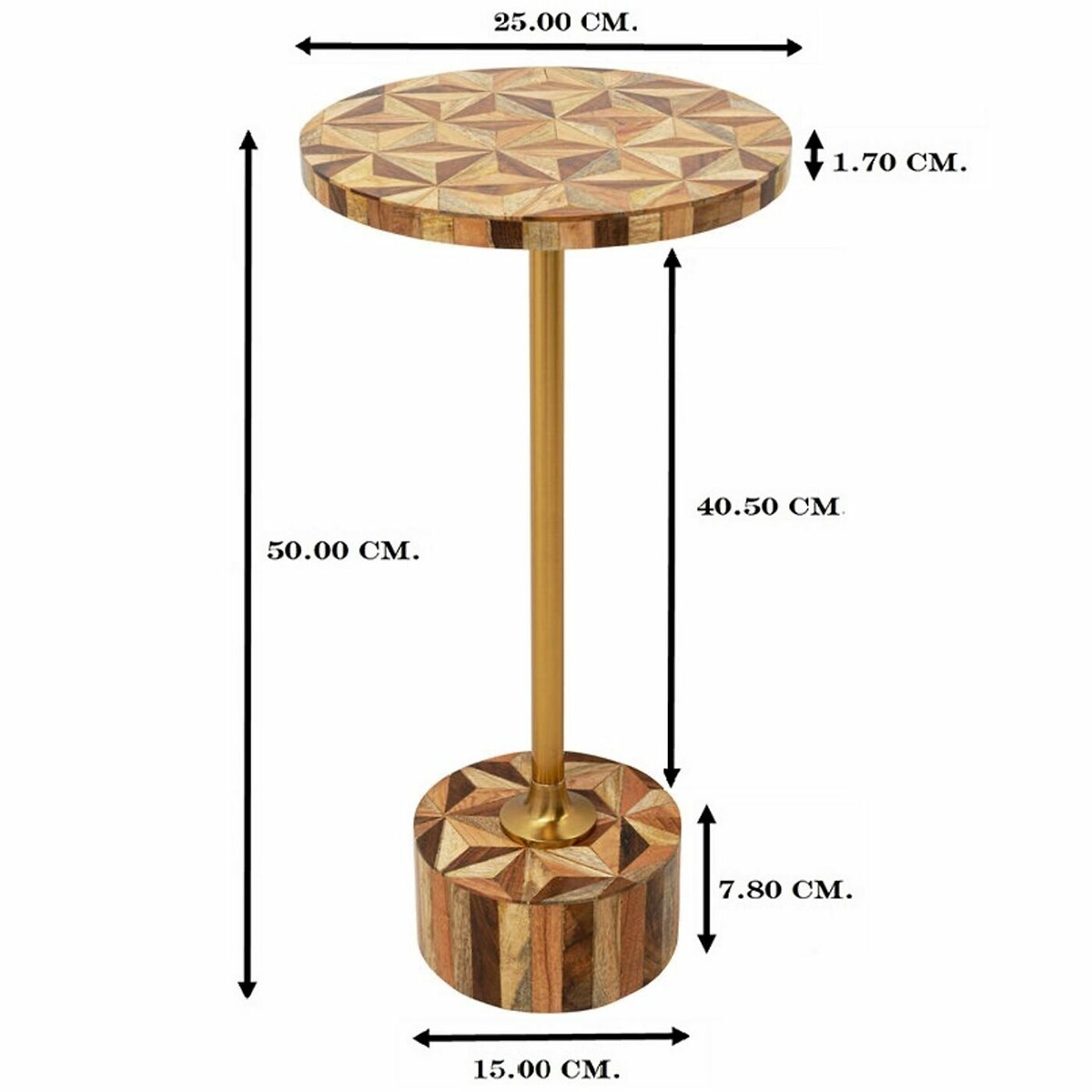 Beistelltisch Domero Geo Braun Ø25cm braun, KARE DESIGN