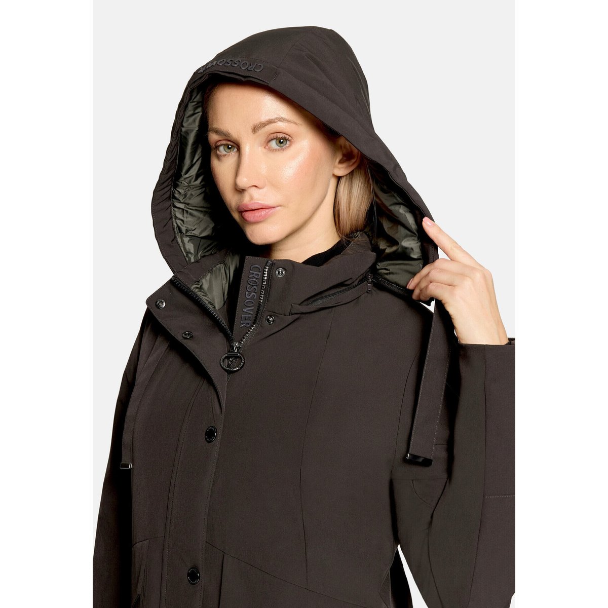 Veste outdoor à capuche amovible vert foncé, BETTY BARCLAY