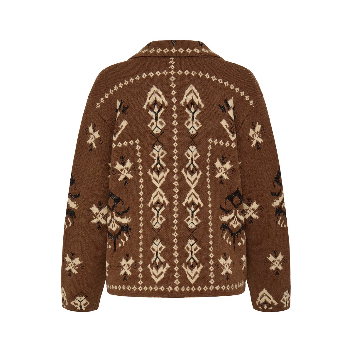 Á manches longues marron sepia ethnic, B.YOUNG