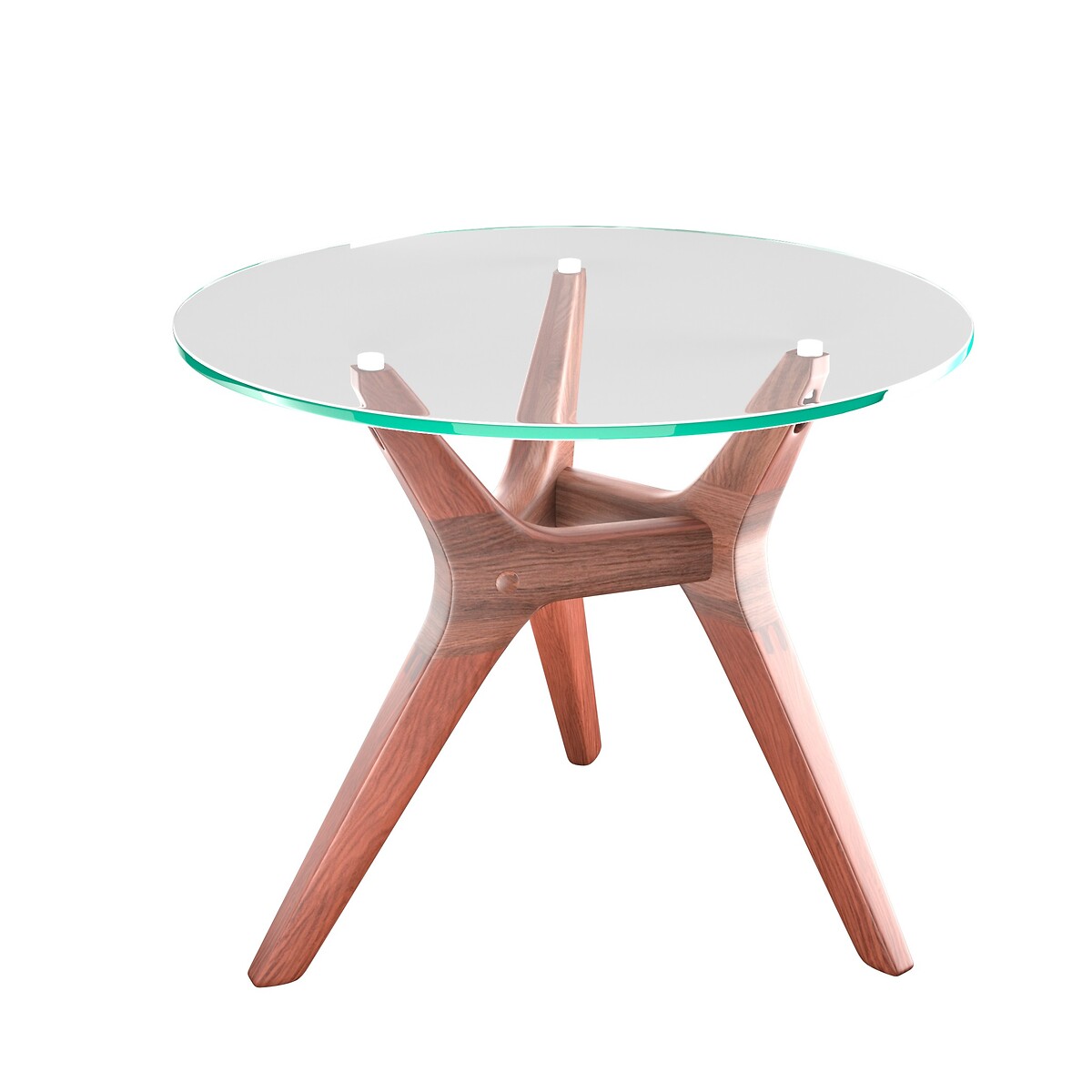 Table basse noyer ø50 cm, Maricielo noyer/verre, AM.PM