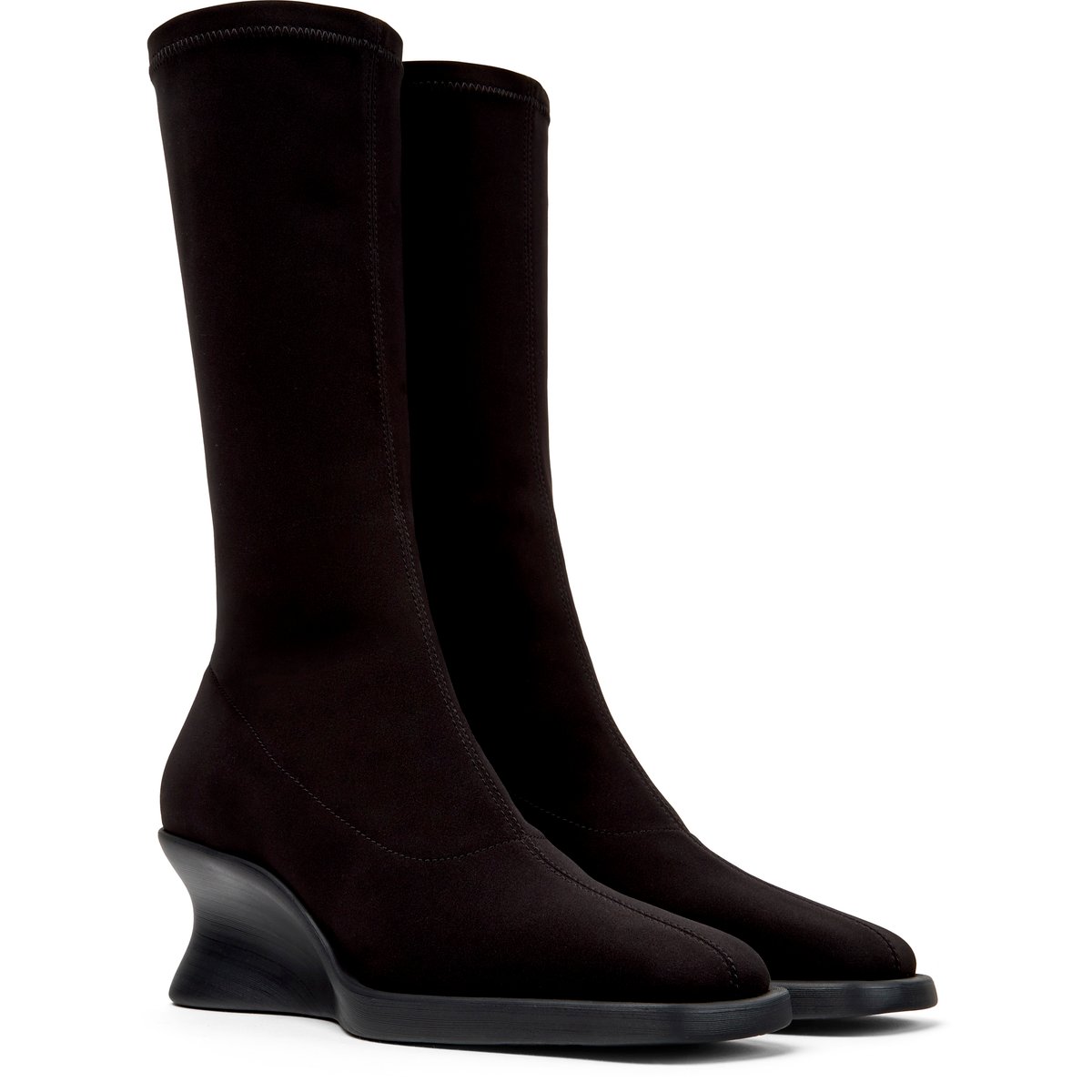 Botte haute Louise Technical Textile noir 001, CAMPER