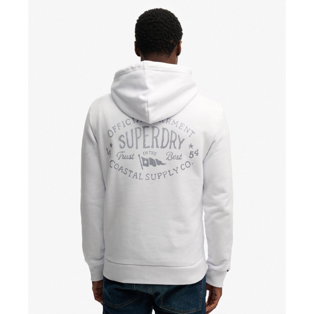 Sweat à capuche à logo brodé Lo-Fi Dockside optic, SUPERDRY