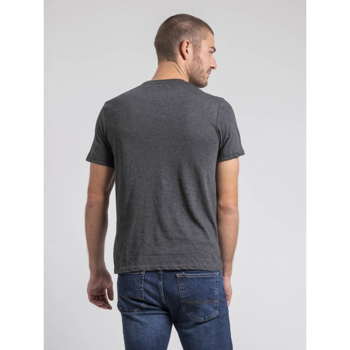 T-shirt Col Rond Pur Coton Jakota gris, RITCHIE