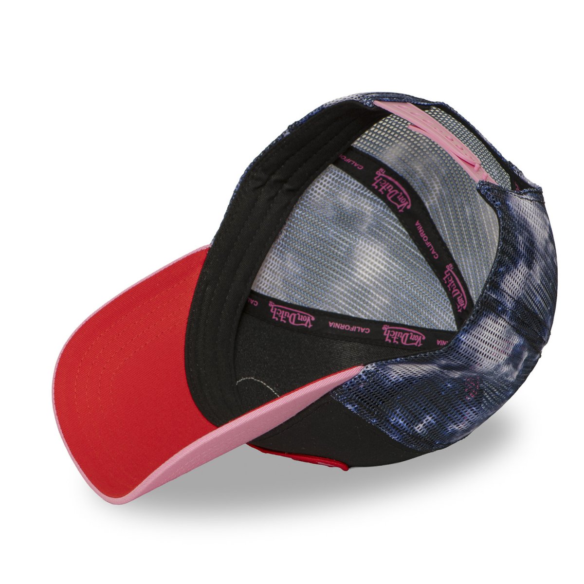 Casquette trucker SPACE noir/rose/rouge/bleu, VON DUTCH