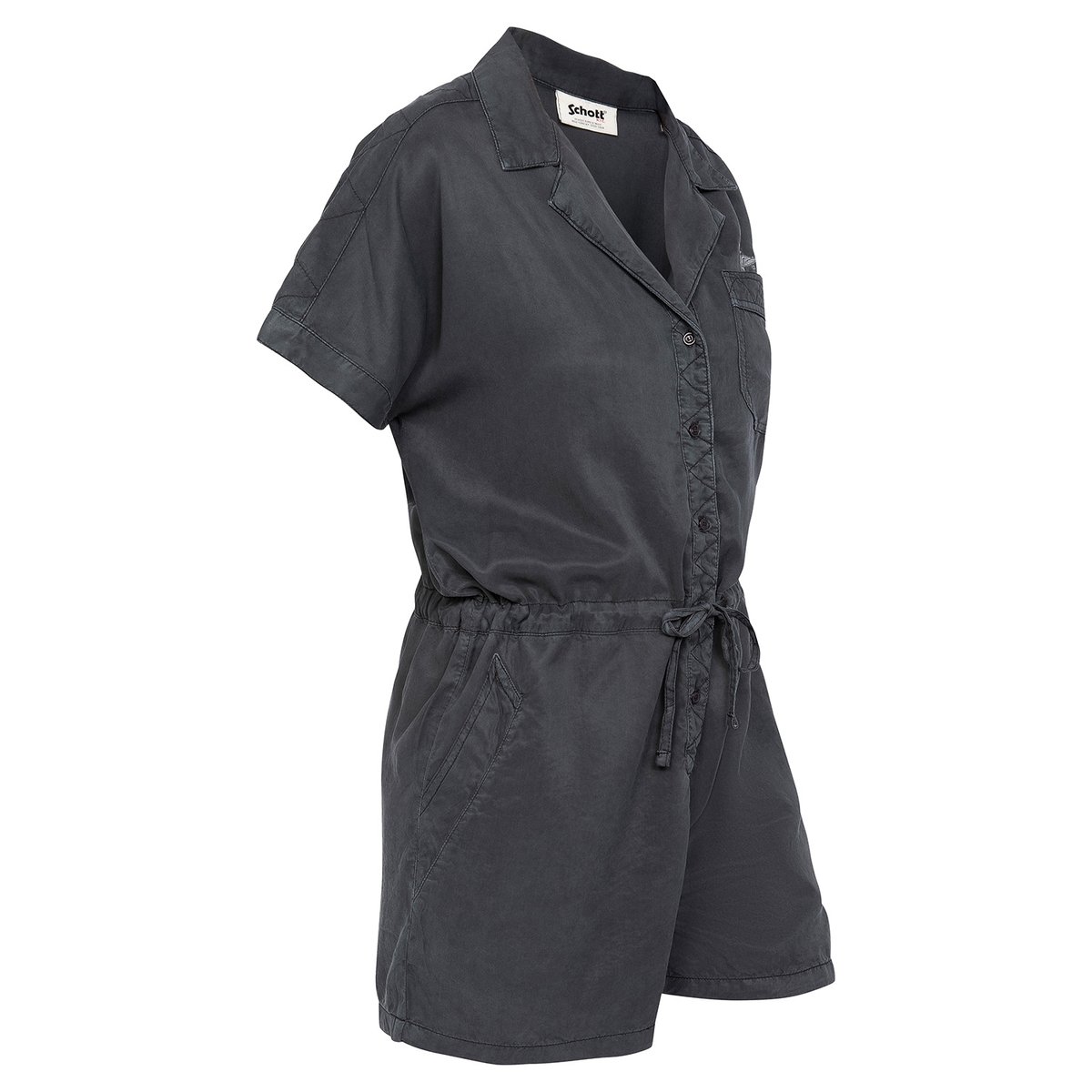 Lightweight army jumpsuit shorts anthracite, SCHOTT