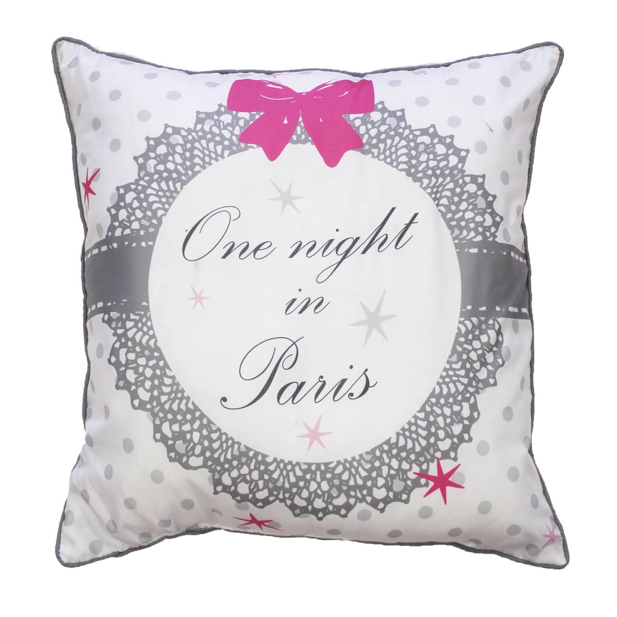 Coussin décoratif  One Night in Paris  40 x 40 cm gris, EDEN