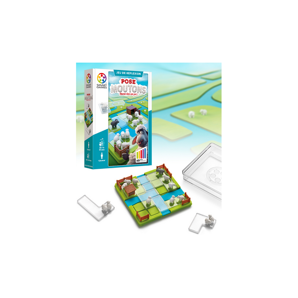 SmartGames - Pose moutons couleur unique, SMART GAMES