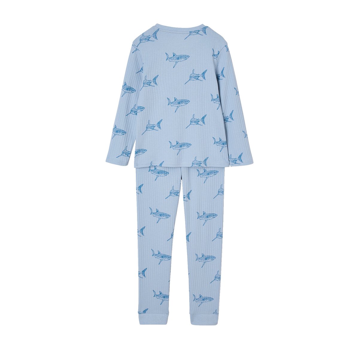 Lot de 2 Pyjamas Requin Garçon marine, VERTBAUDET
