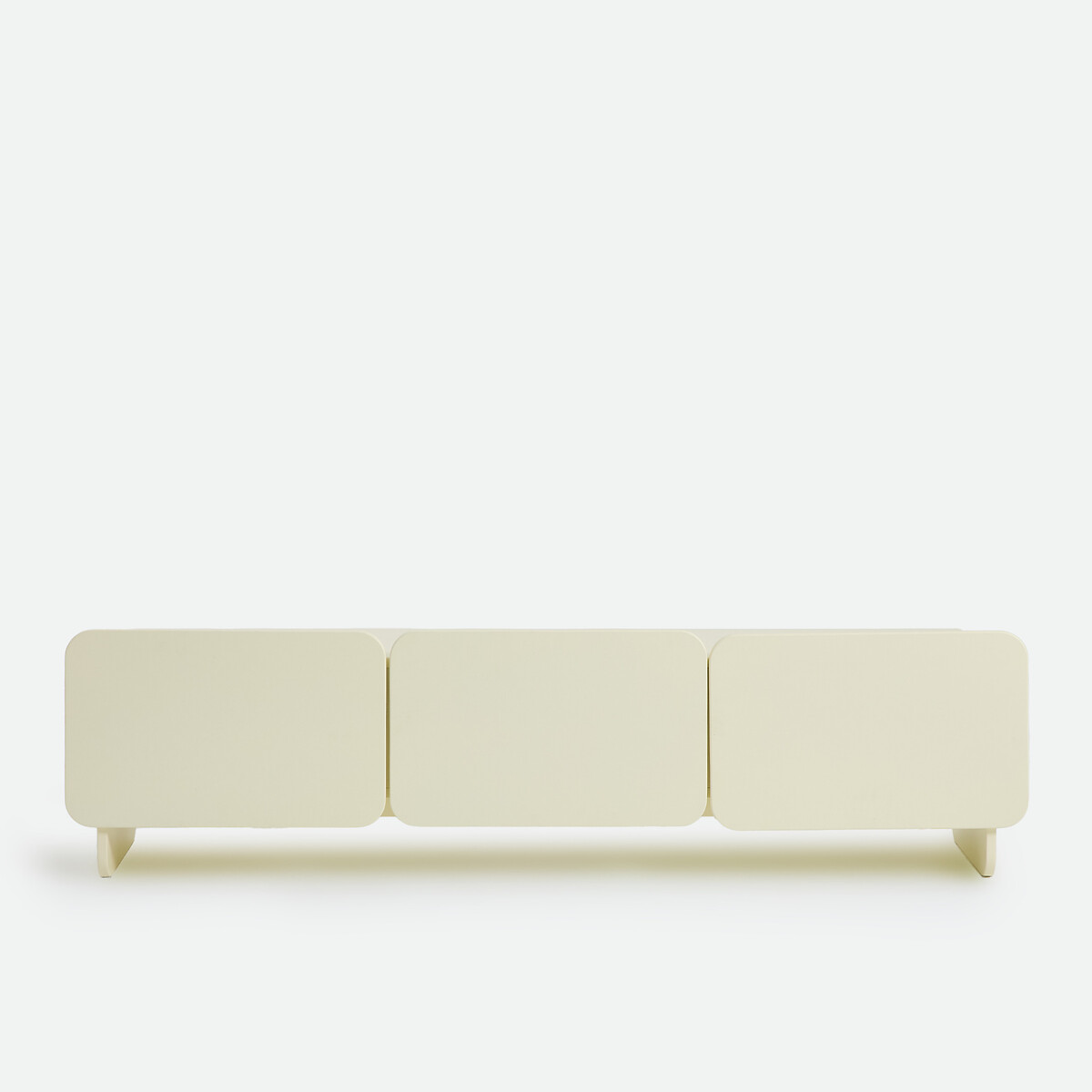 Mobile TV hi-fi laccato, 3 ante, larghezza 170 cm, CESCO giallo pallido, LA REDOUTE INTERIEURS
