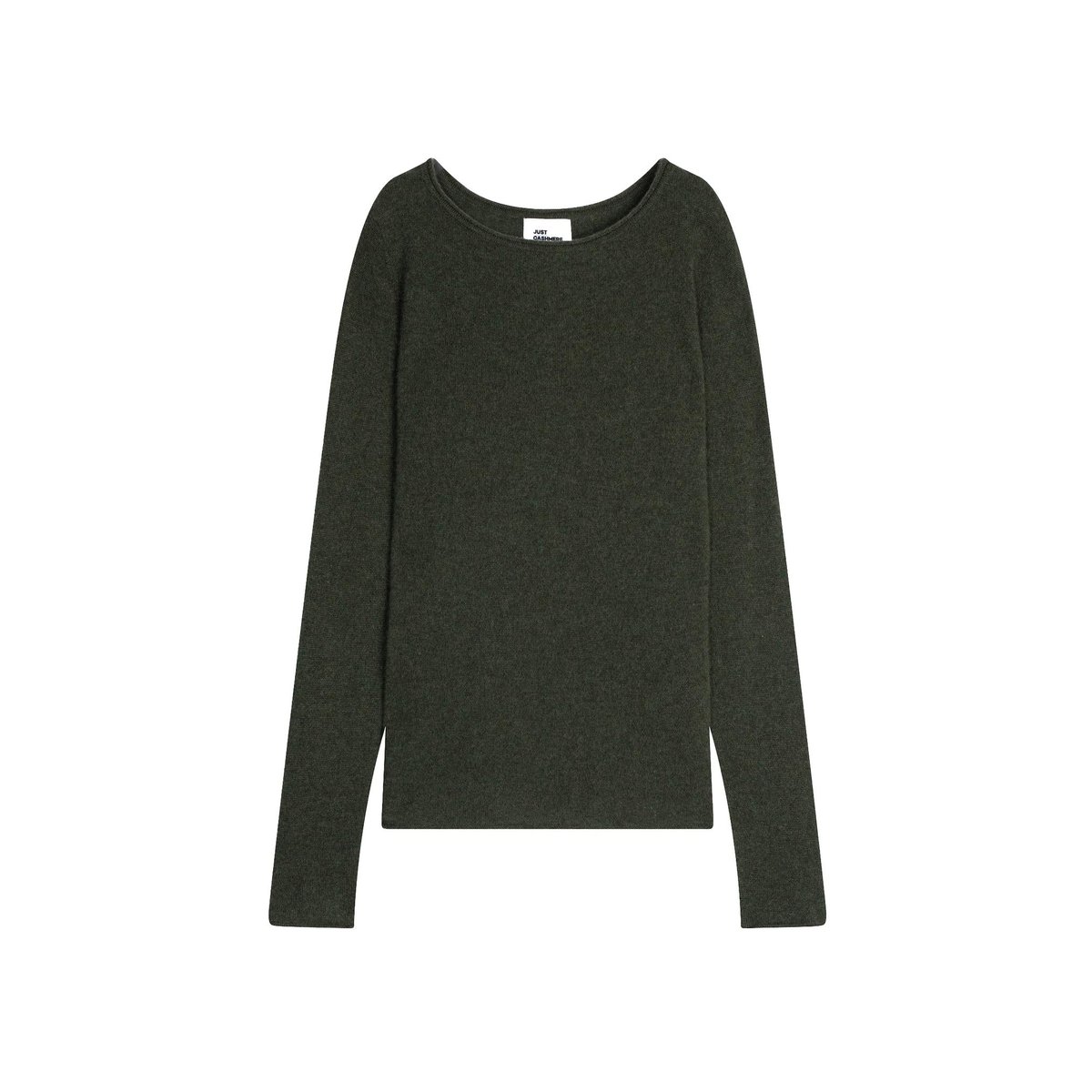 Pull Col Bateau Kaki Chiné Grace kaki chiné, JUST CASHMERE