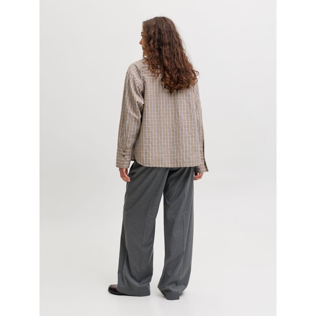 Pantalon À Jambe Large dark grey melange 1, JJXX