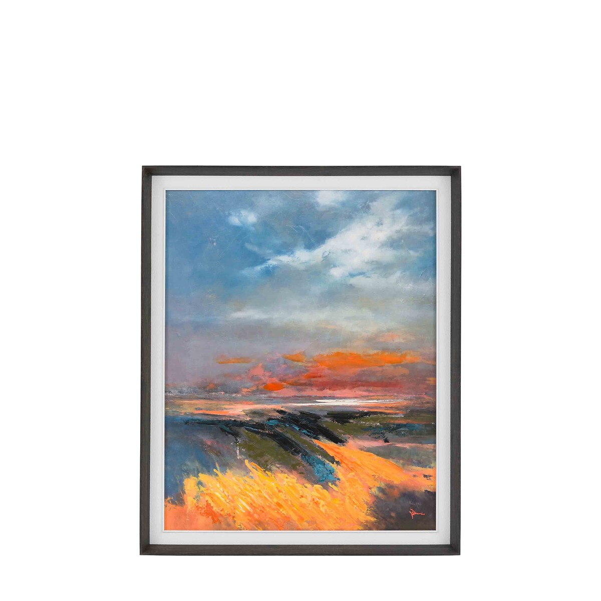 92x112cm Coastal Glow Framed Canvas orange, ÉDITÉ