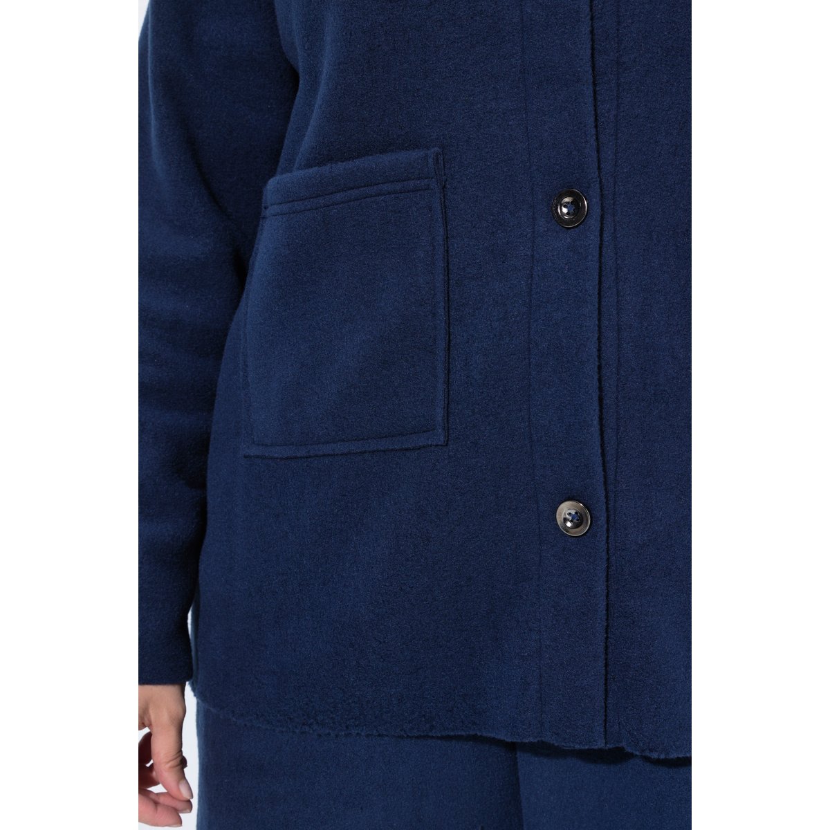Veste en polaire, col montant marine, ULLA POPKEN