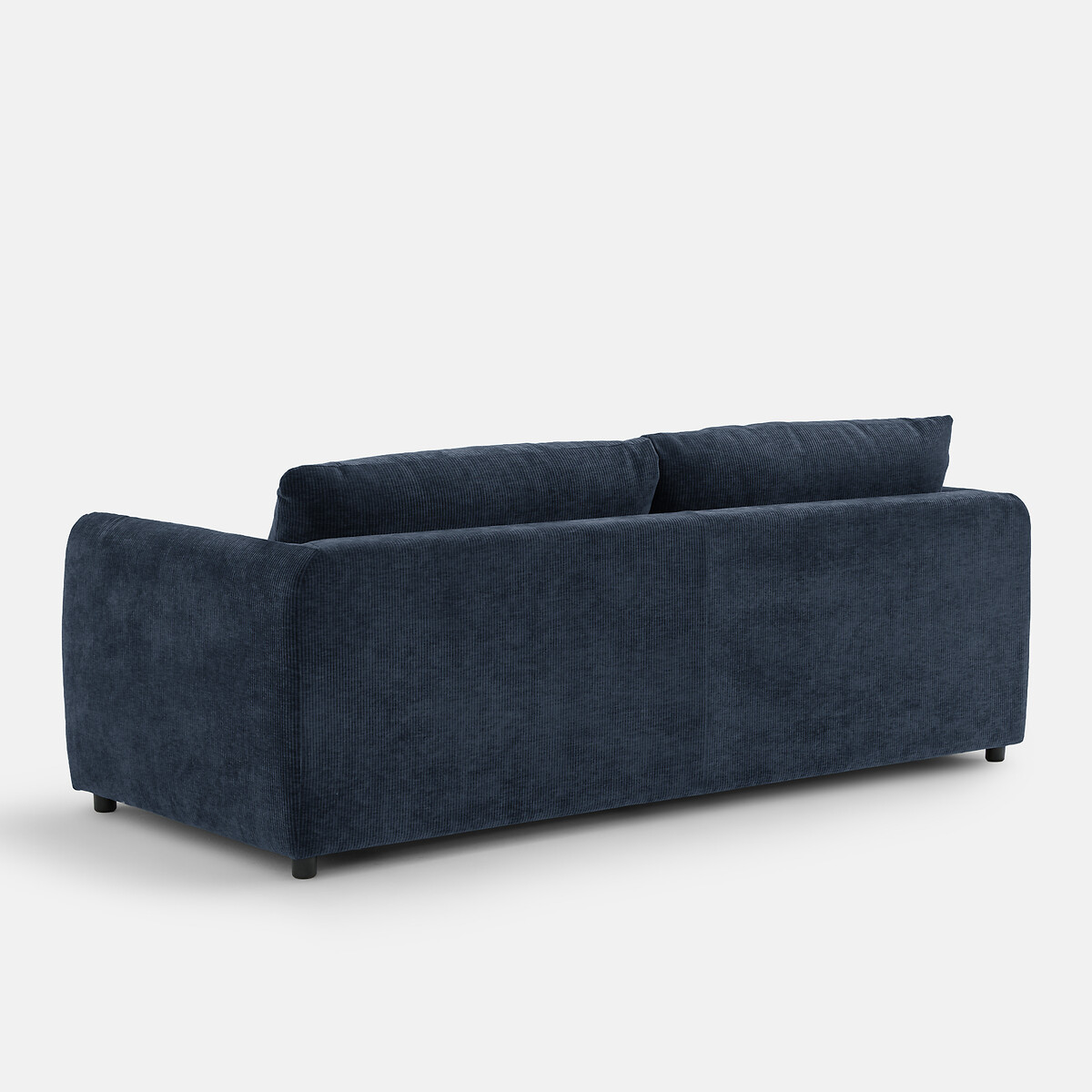 Sofá de 2, 3, 4 plazas, terciopelo gofrado Yde azul oscuro, LA REDOUTE INTERIEURS