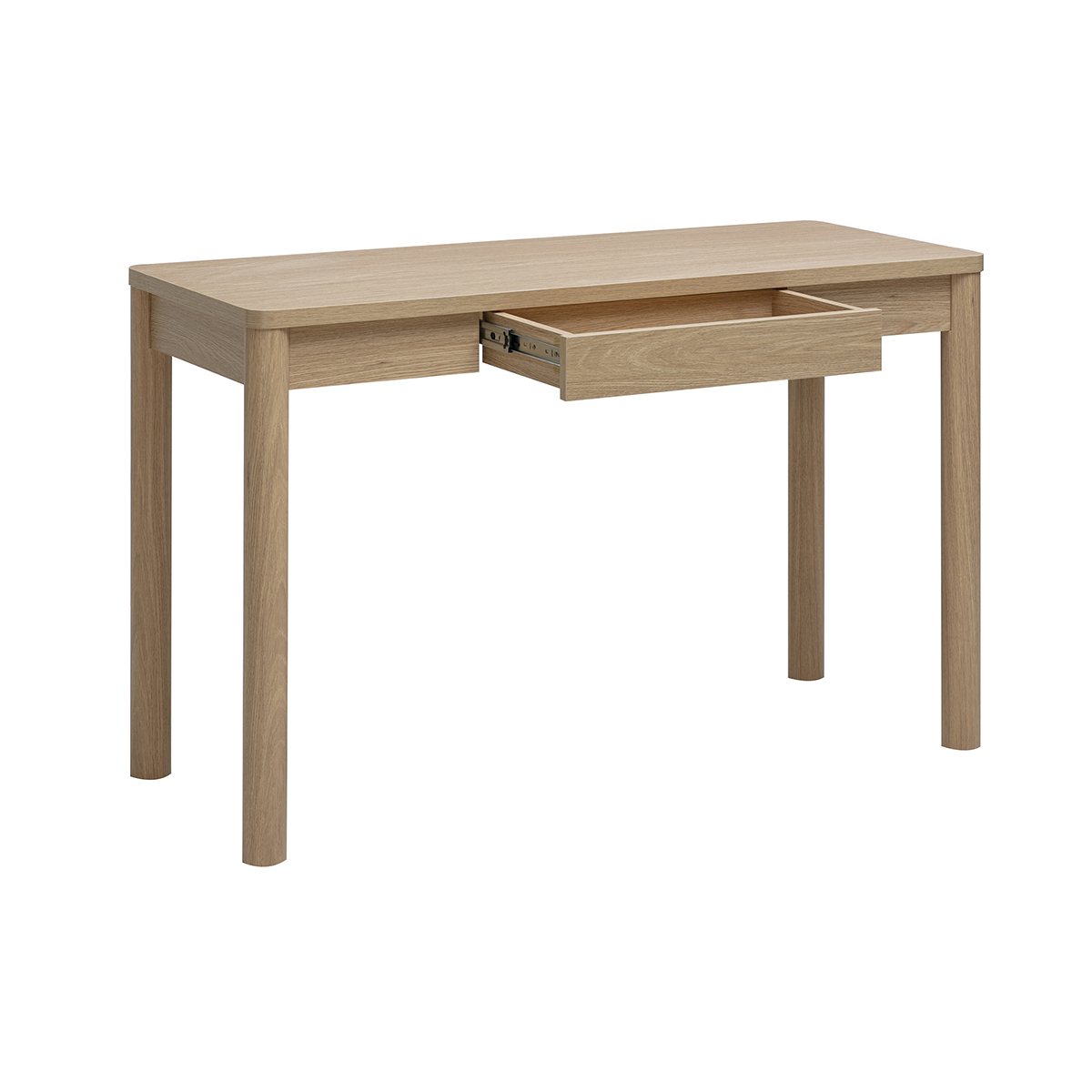 Bureau avec tiroir finition bois clair chêne L120 cm IZZIE couleur unique, MILIBOO
