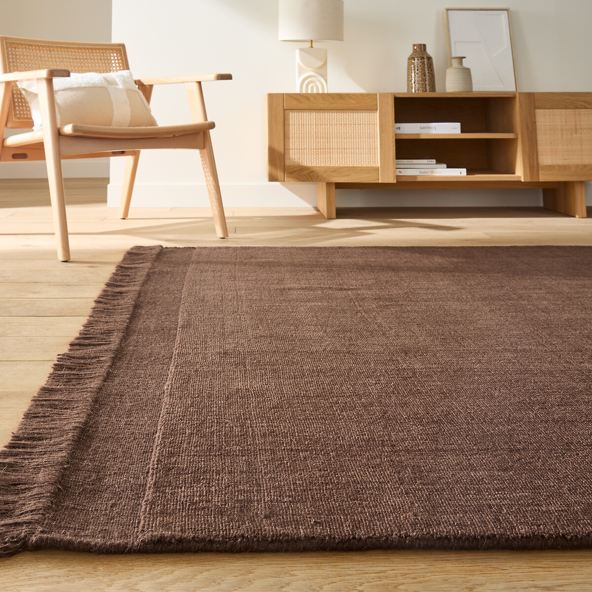 Tapis laine et coton, Osni marron, LA REDOUTE INTERIEURS