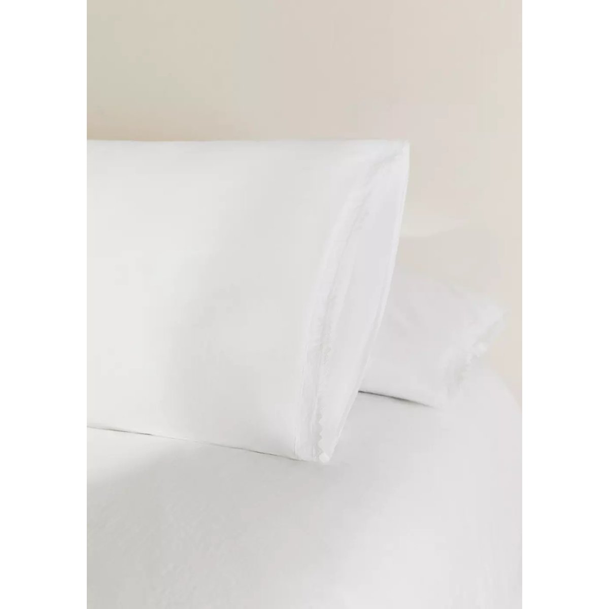 Taie d’oreiller enfant percale garment-washed 50 x 75 cm blanc, MANGO HOME