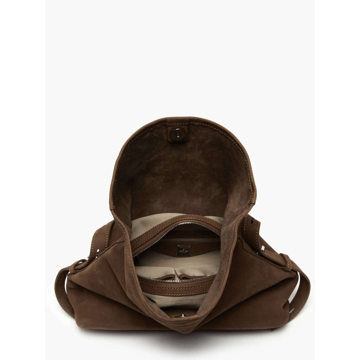 Sac bandoulière Cavalier nubuck cuir chocolat, ETRIER