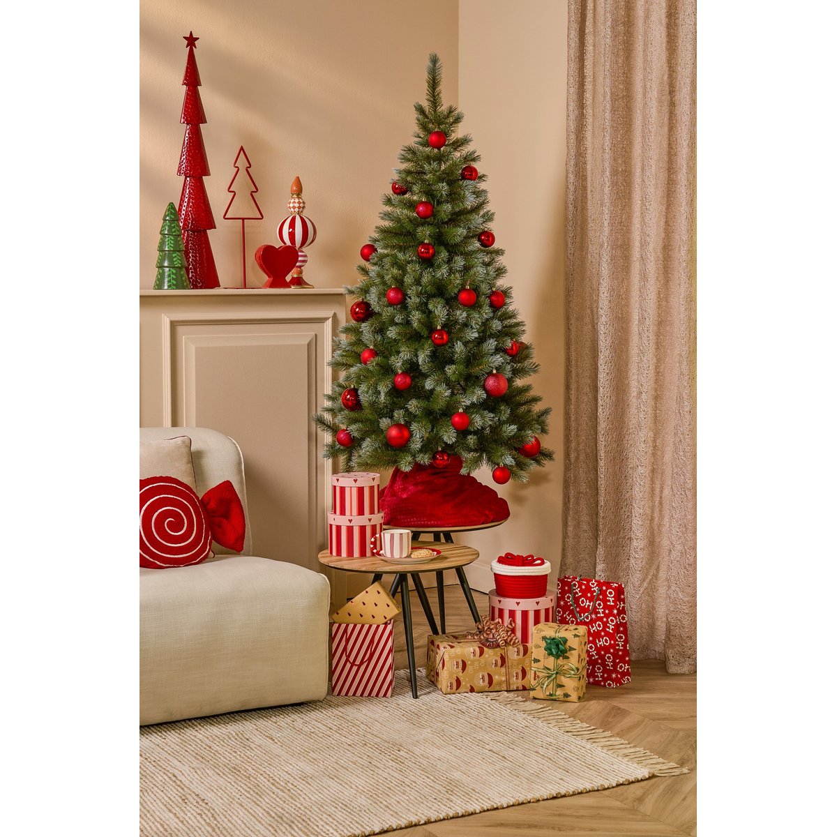 Sapin de Noël artificiel avec LED H120 cm PITTSBURGH vert, TRIUMPH TREE