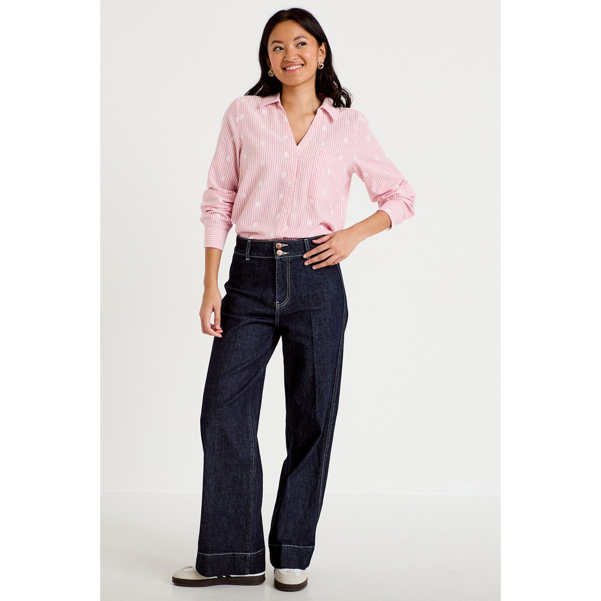 Chemise droite manches longues rouge, CACHE CACHE