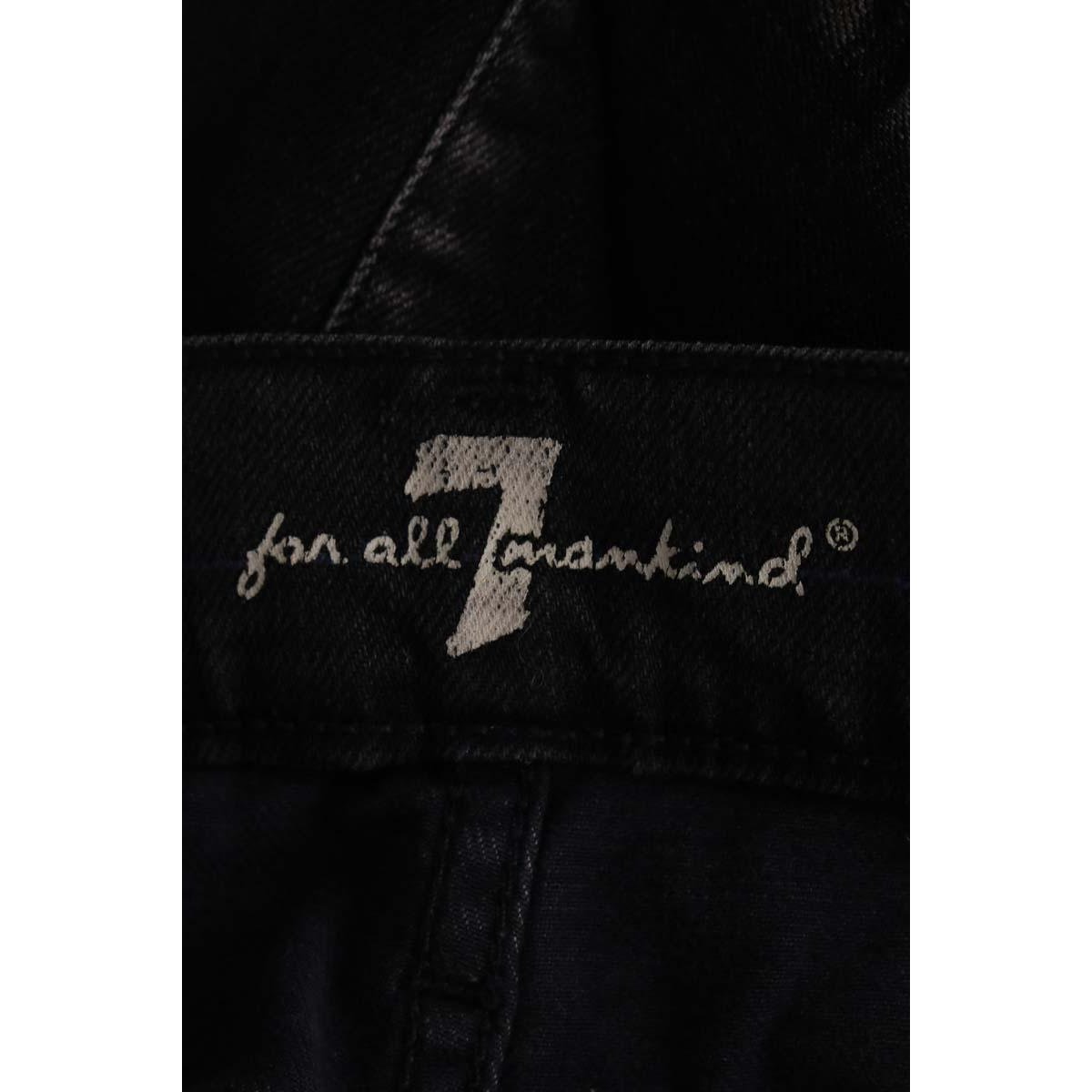 Jean droit - Très Bon État noir, 7 FOR ALL MANKIND
