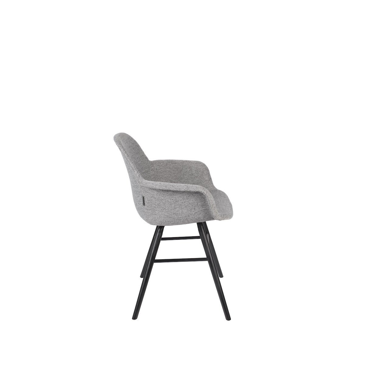 Lot de 2 fauteuils de table en tissu - ALBERT KUIP SOFT gris, ZUIVER