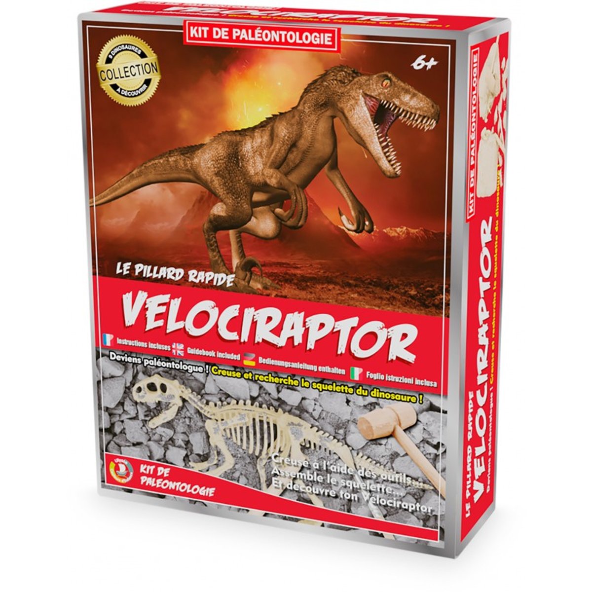 Kit Paleo Vélociraptor rouge, ULYSSE