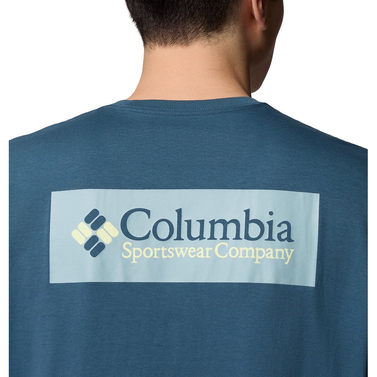 Crew Neck T-Shirt with Short Sleeves blue, COLUMBIA