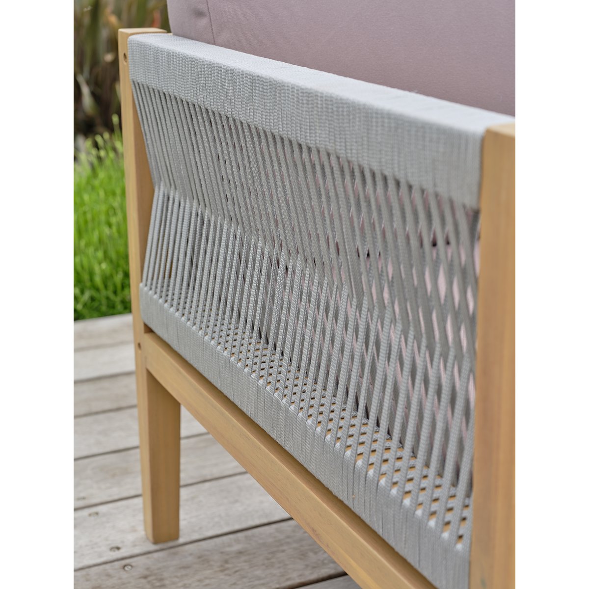Salon de jardin d'angle 5 places JORDA marron, REMARQUABLE