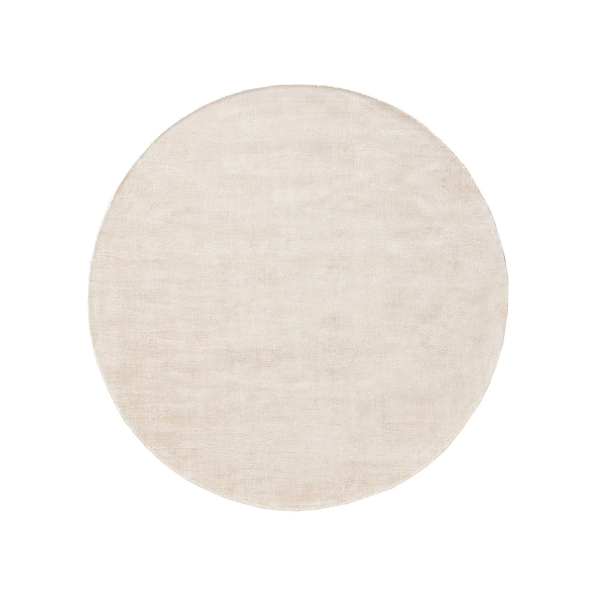 Tapis rond en viscose tissé main NOVA crème, BENUTA 