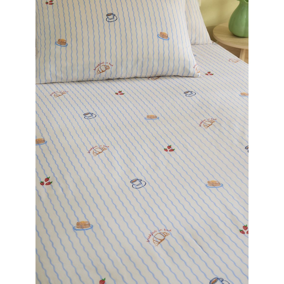 Parure drap-housse breakfast in bed naturel, NEXT