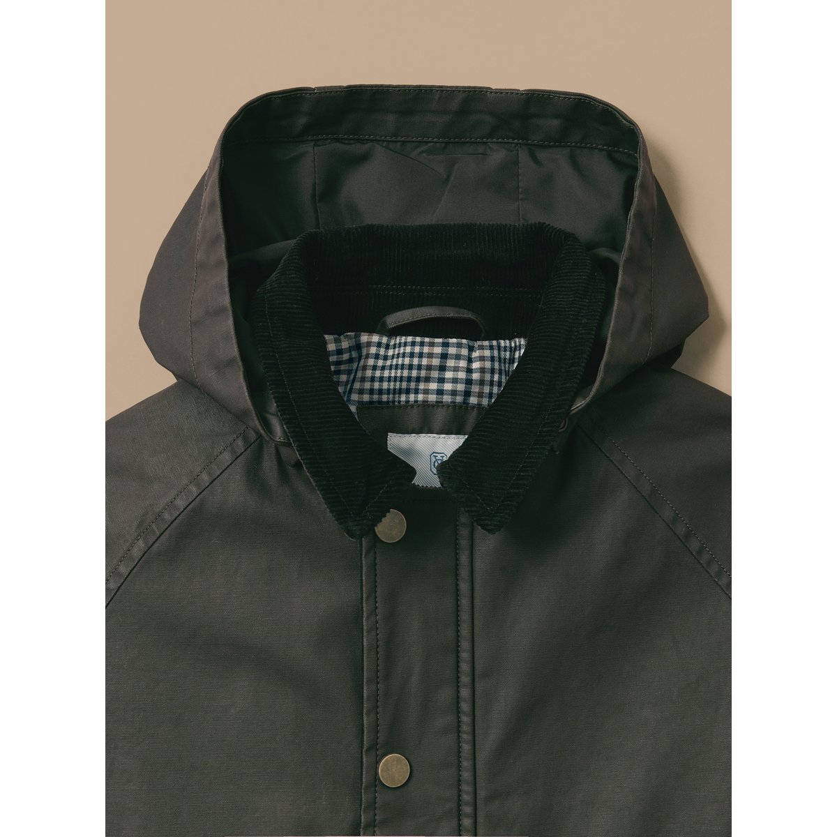 Veste en coton enduit vert fonce, CYRILLUS