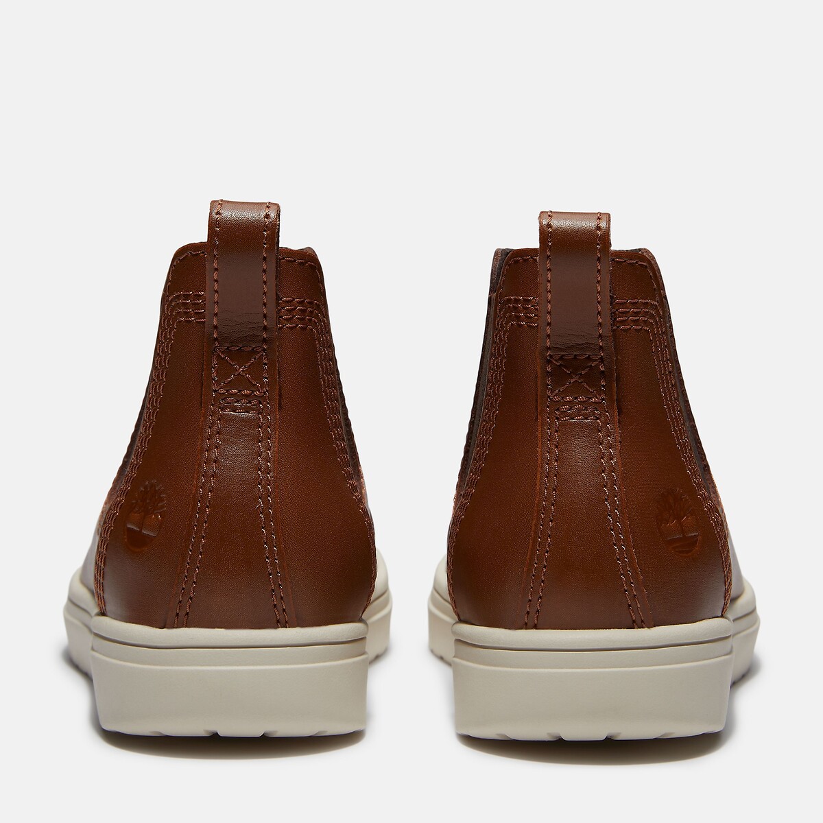 Bottines chelsea en cuir, Lisbon Street Mid marron, TIMBERLAND