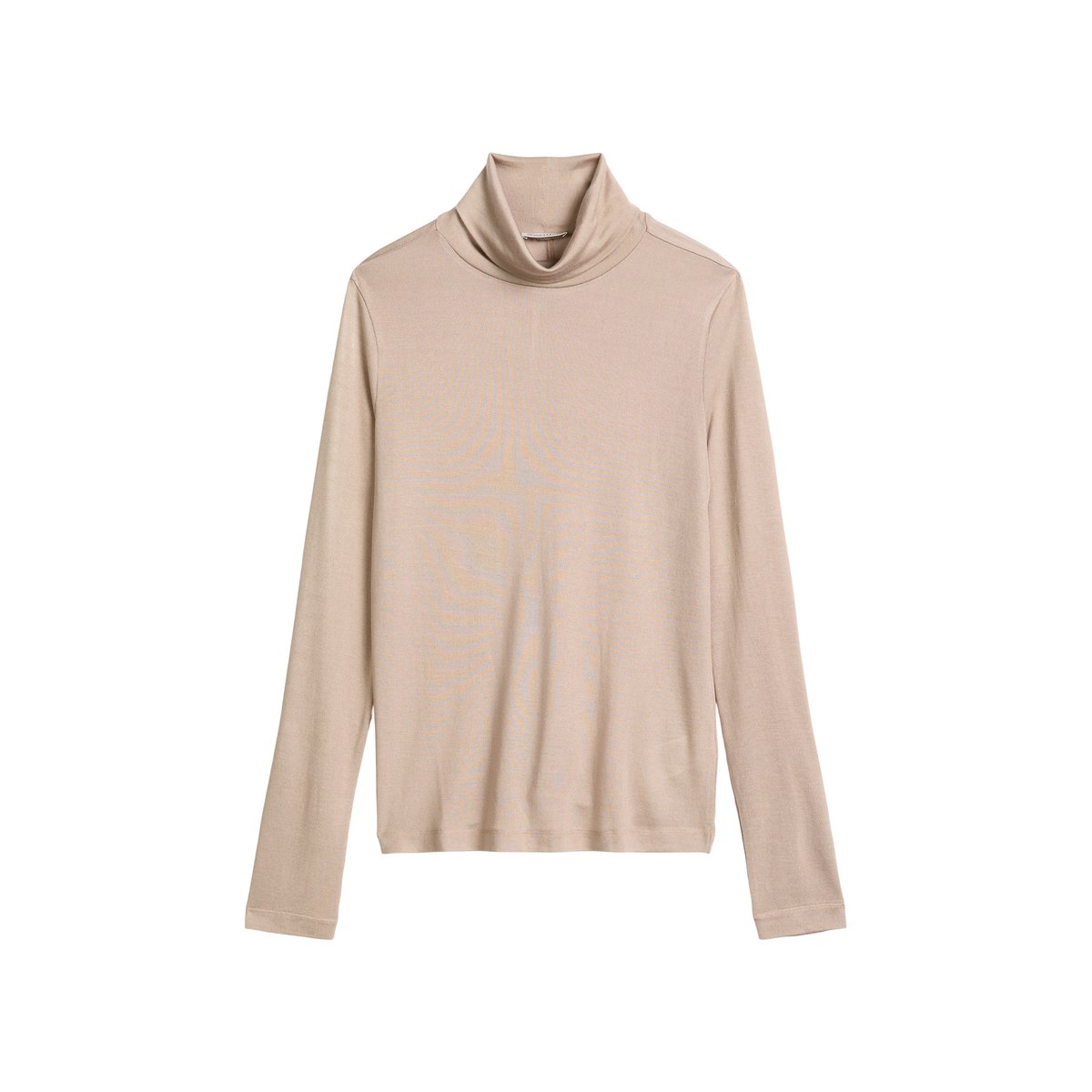 T-shirt long à col roulé regular en TENCEL™ Lyocell gris, MARC O'POLO