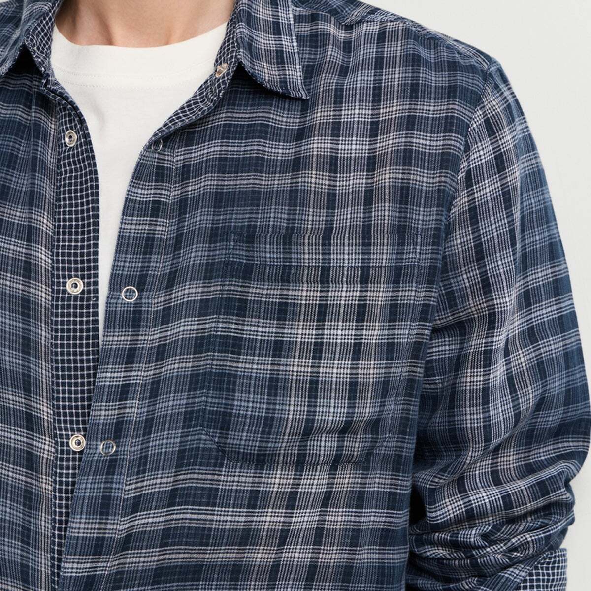 Chemise Réversible À Carreaux Coupe Regular sailor blue, PEPE JEANS