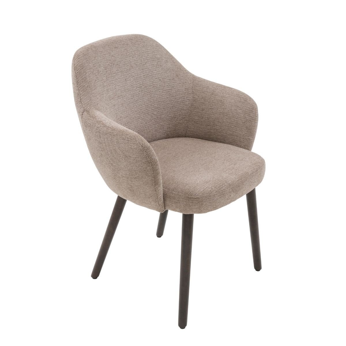 Lot de 6 fauteuils bridge en tissu L51 cm - ERNEST taupe, SIGNATURE