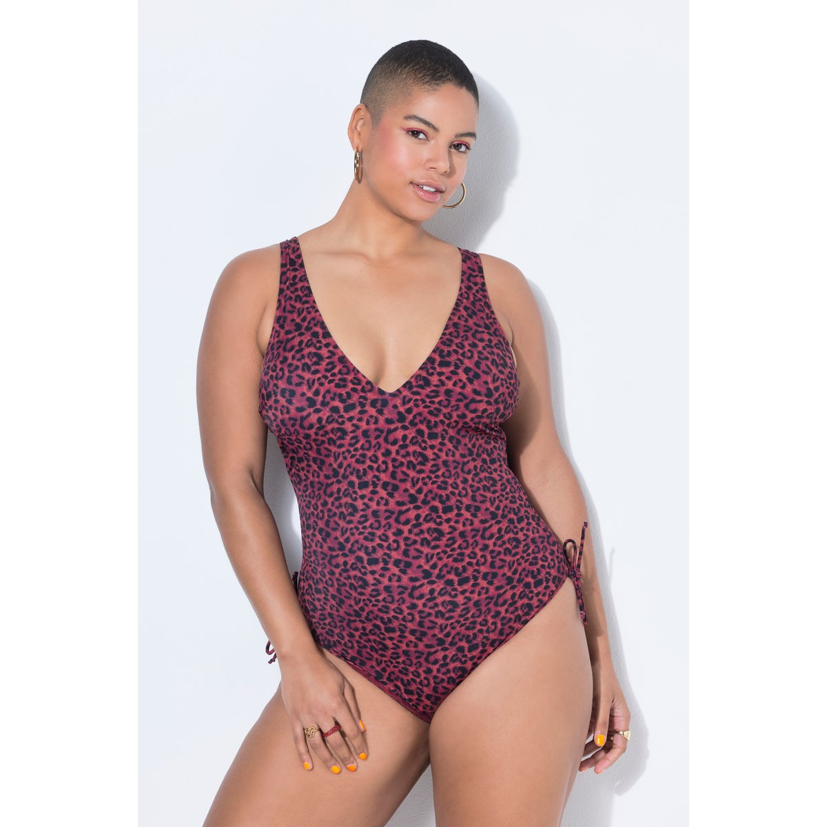 Maillot de bain à bonnets souples aubergine, STUDIO UNTOLD