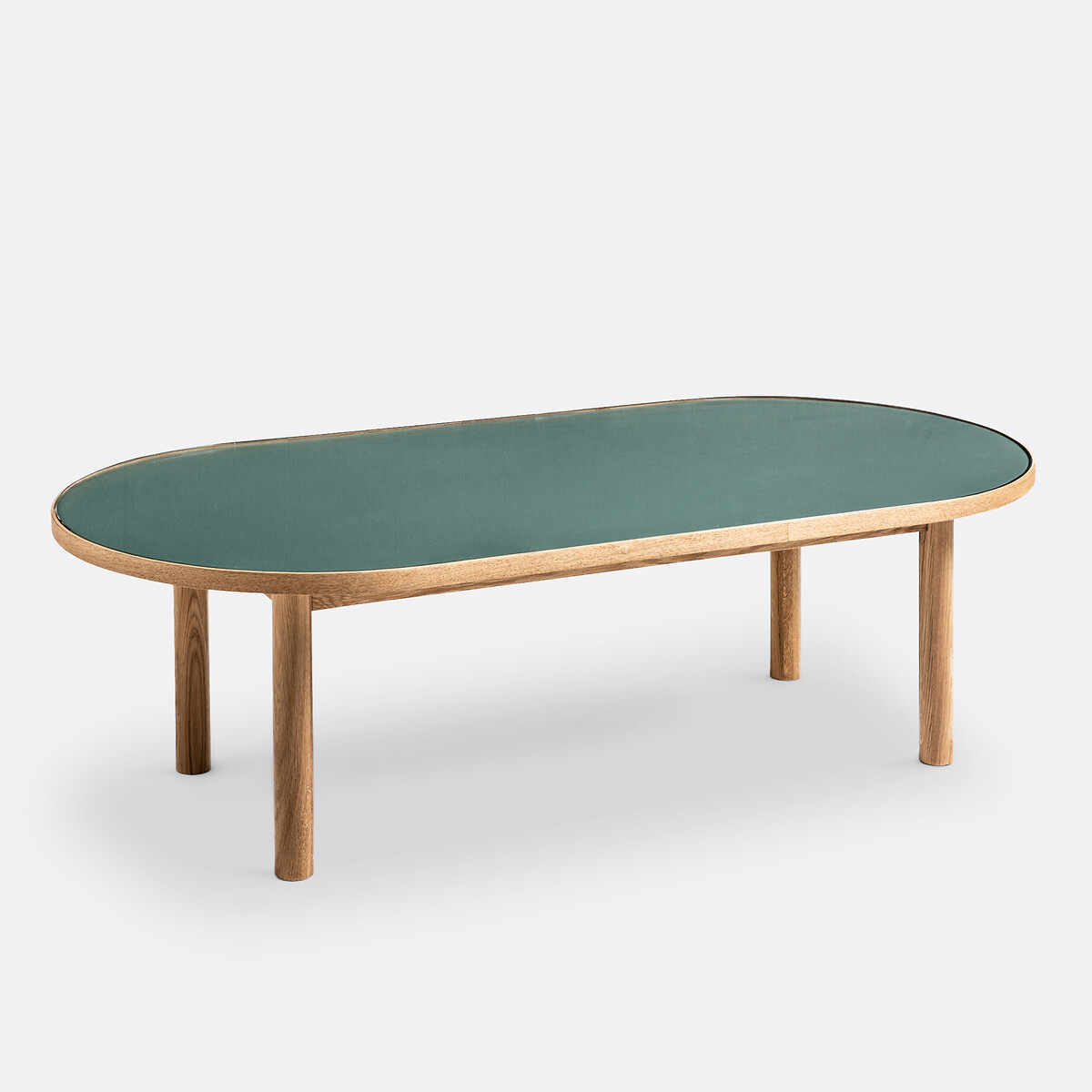 Table basse chêne, plaqué et verre, Evergreen vert eucalyptus, LA REDOUTE INTERIEURS