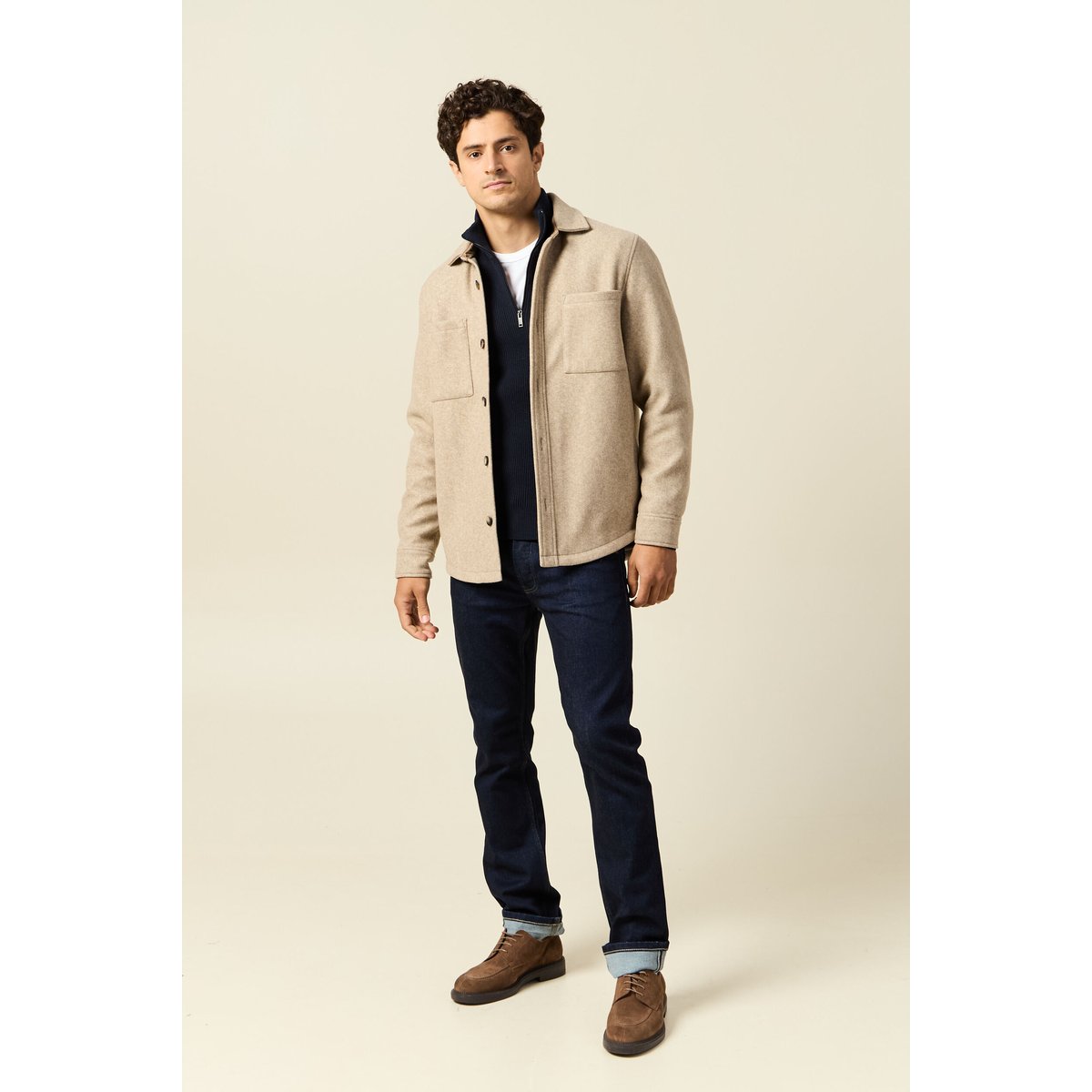 Pull col camionneur bleu marine, BONOBO