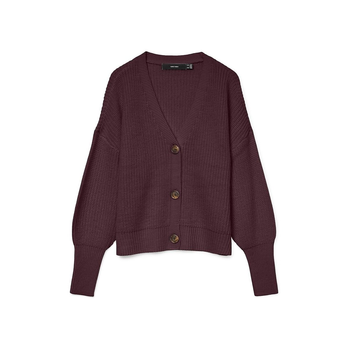 Gilet court boutonné bordeaux, VERO MODA