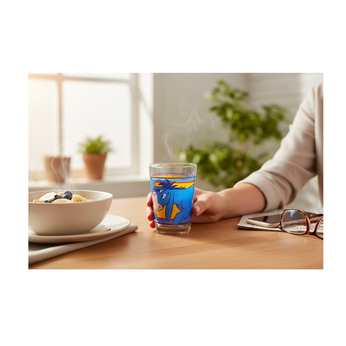 Verre Bourriquet et Winnie l'Ourson transparent, EDEN
