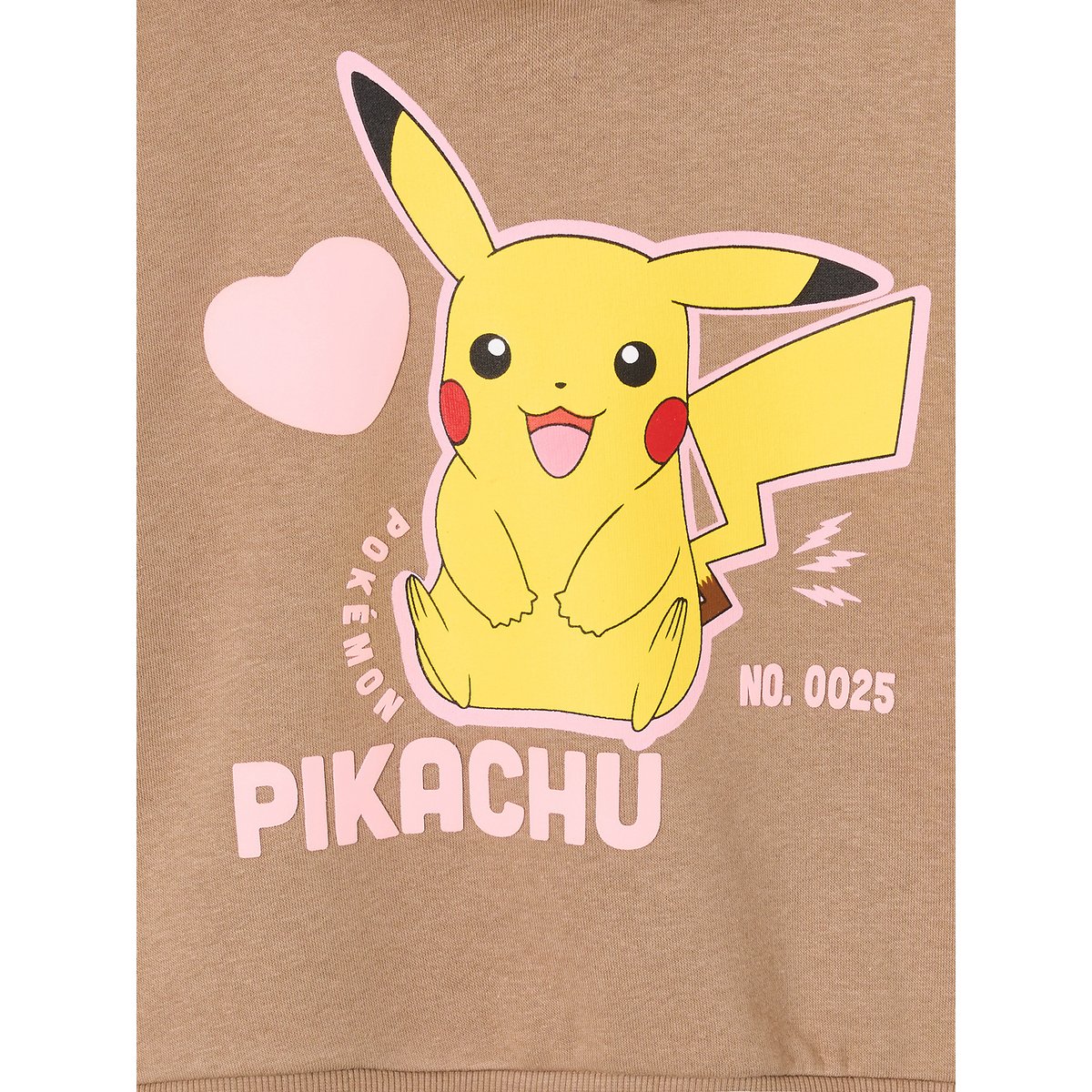 Sweat à capuche Pikachu POKEMON noisette, VERTBAUDET