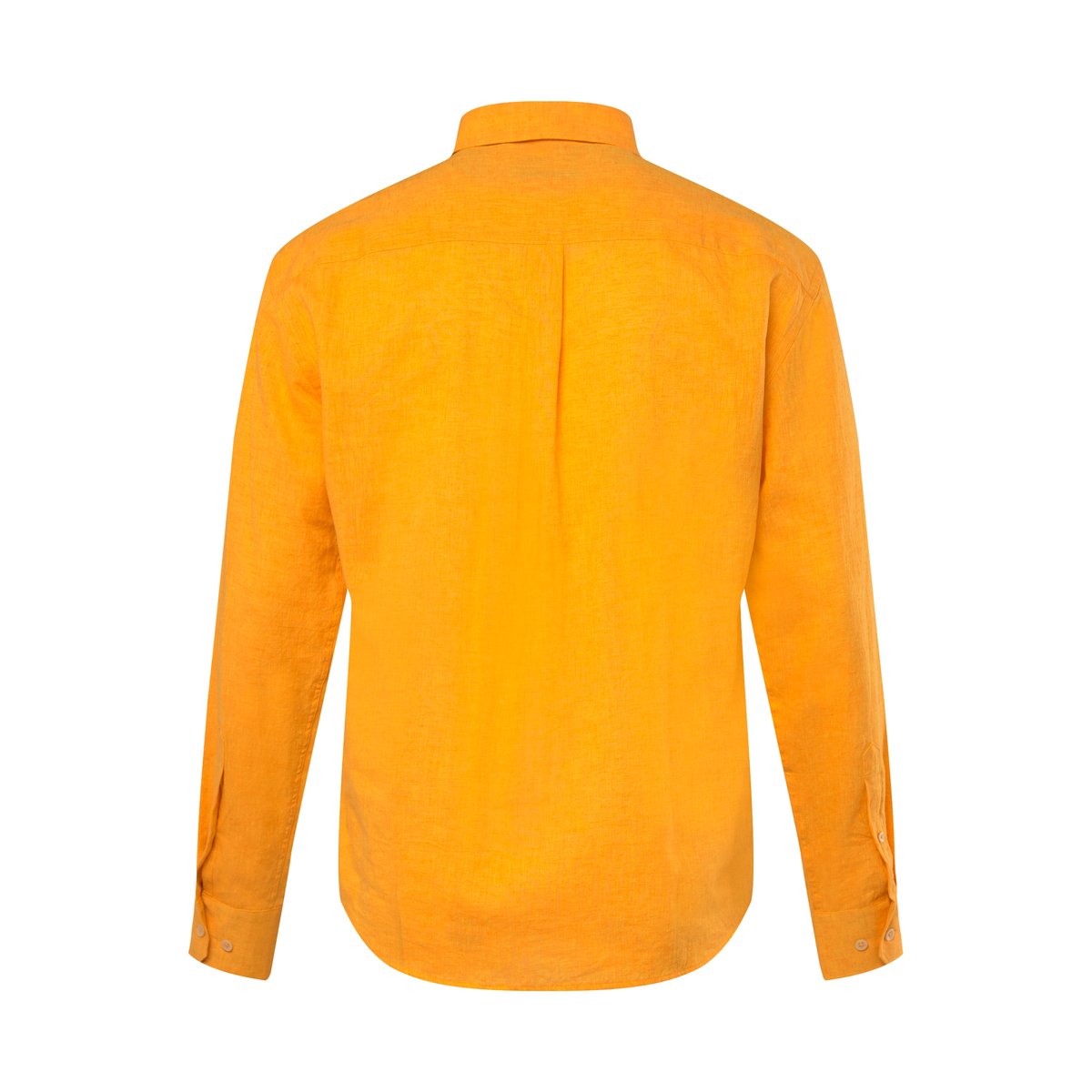 Chemise en lin mélangé. Manches longues et orange foncé, JP1880