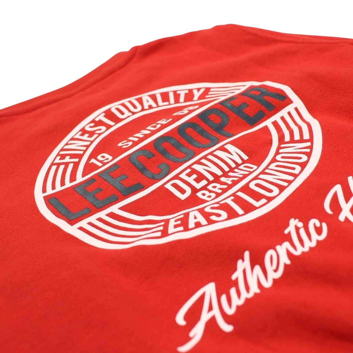 Sweat col rond imprimé, coupe décontractée et manches longues rouge, LEE COOPER